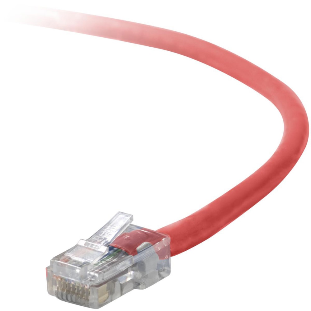 Belkin Cat5e Patch Cable - RJ-45 Male - RJ-45 Male - 12in - Red MPN:A3L791-01-RED-S