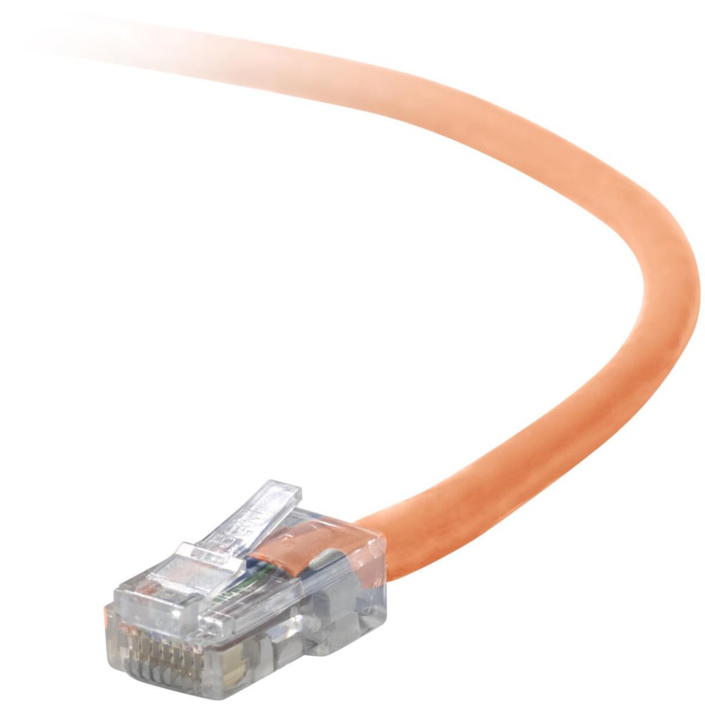 Belkin 3ft Copper Cat5e Cable - 24 AWG Wires - Orange - RJ-45 Male - RJ-45 Male - 3ft - Orange MPN:A3L791-03-ORG