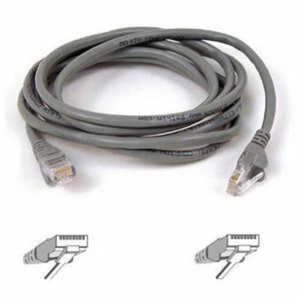 Belkin Cat5e Patch Cable - RJ-45 Male Network - RJ-45 Male Network - 4ft - Gray MPN:A3L791-04