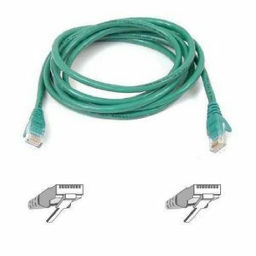 Belkin Cat5e Patch Cable - RJ-45 Male Network - RJ-45 Male Network - 5ft - Green, A3L79105GRNS MPN:A3L791-05-GRN-S