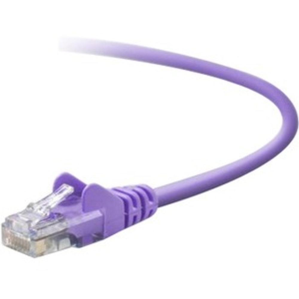 Belkin Cat5e Patch Cable - RJ-45 Male Network - RJ-45 Male Network - 5ft - Purple MPN:A3L791-05-PUR-S