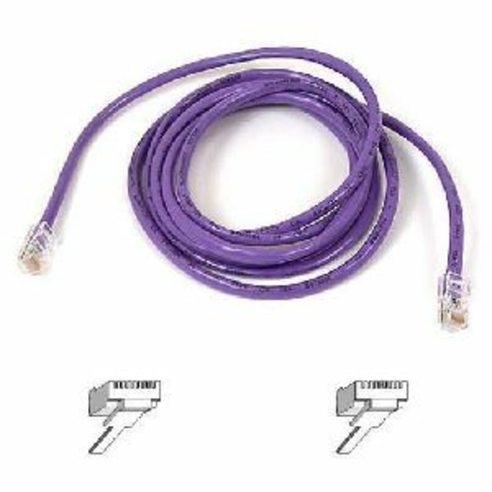Belkin Cat5e Patch Cable - RJ-45 Male - RJ-45 Male - 6ft - Purple MPN:A3L791-06-PUR-S
