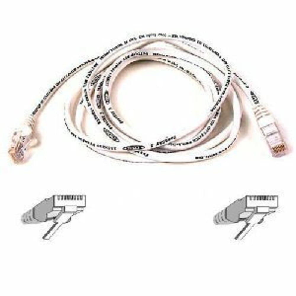 Belkin Cat5e Patch Cable - RJ-45 Male - RJ-45 Male - 6ft - White MPN:A3L791-06-WHT-S