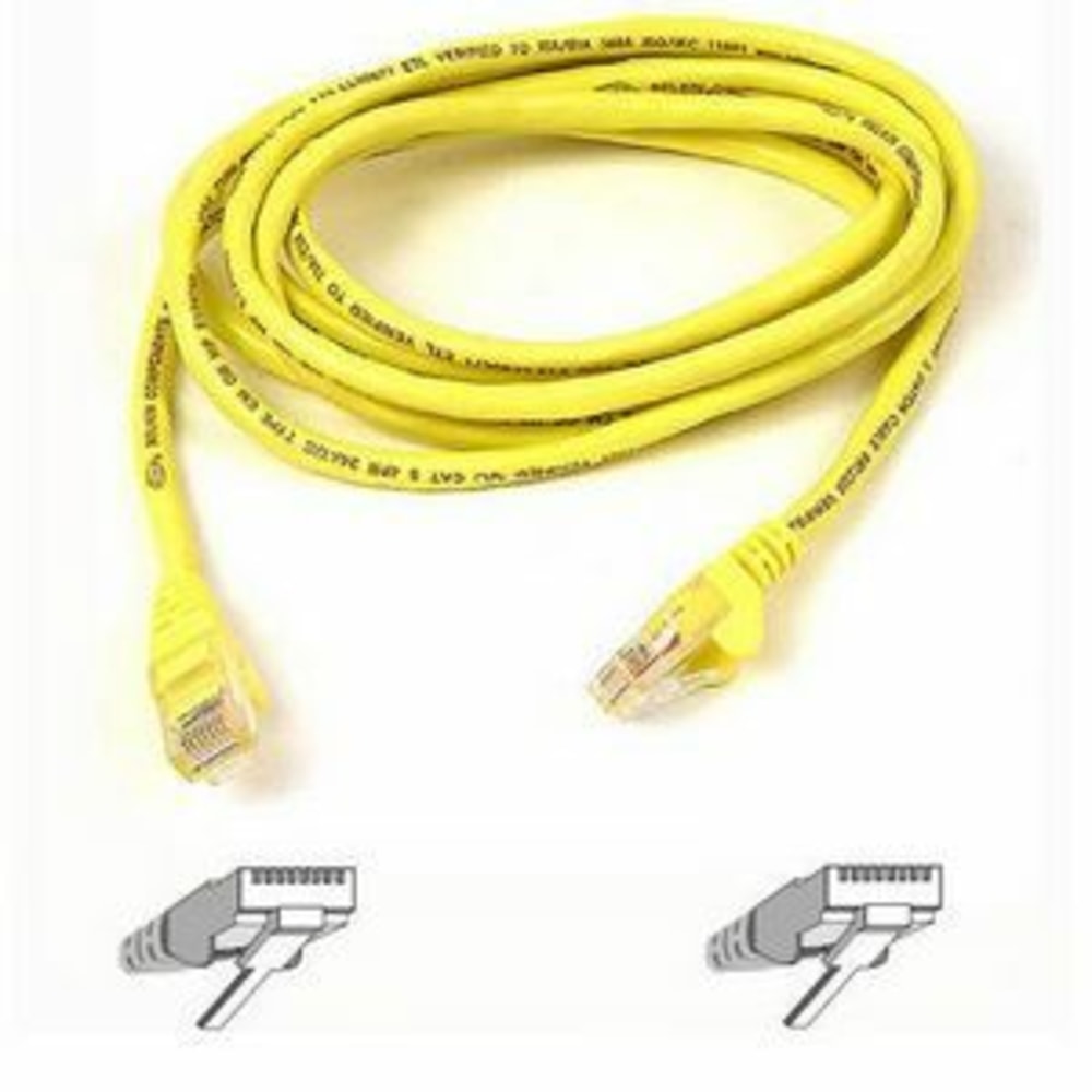 Belkin Cat5e Patch Cable - RJ-45 Male Network - RJ-45 Male Network - 6ft - Yellow MPN:A3L791-06-YLW