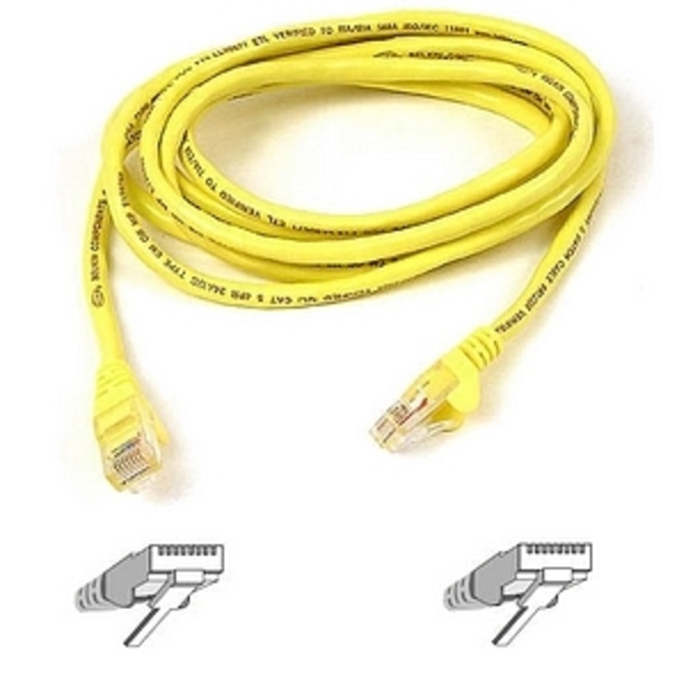 Belkin Cat5e Patch Cable - RJ-45 Male - RJ-45 Male - 6ft - Yellow, A3L79106YLWS MPN:A3L791-06-YLW-S