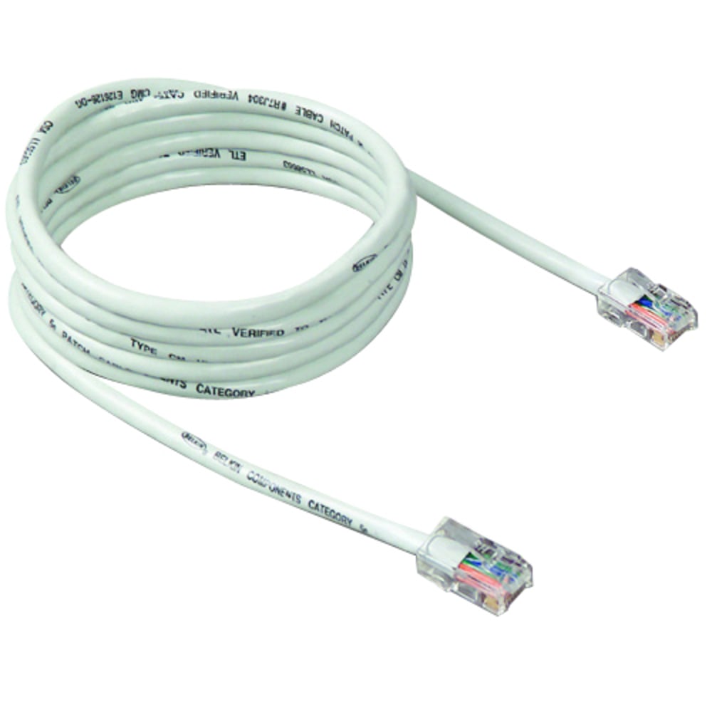 Belkin Cat.5e Patch Cable - RJ-45 Male Network - RJ-45 Male Network - 6in - White MPN:A3L791-06IN-WHT