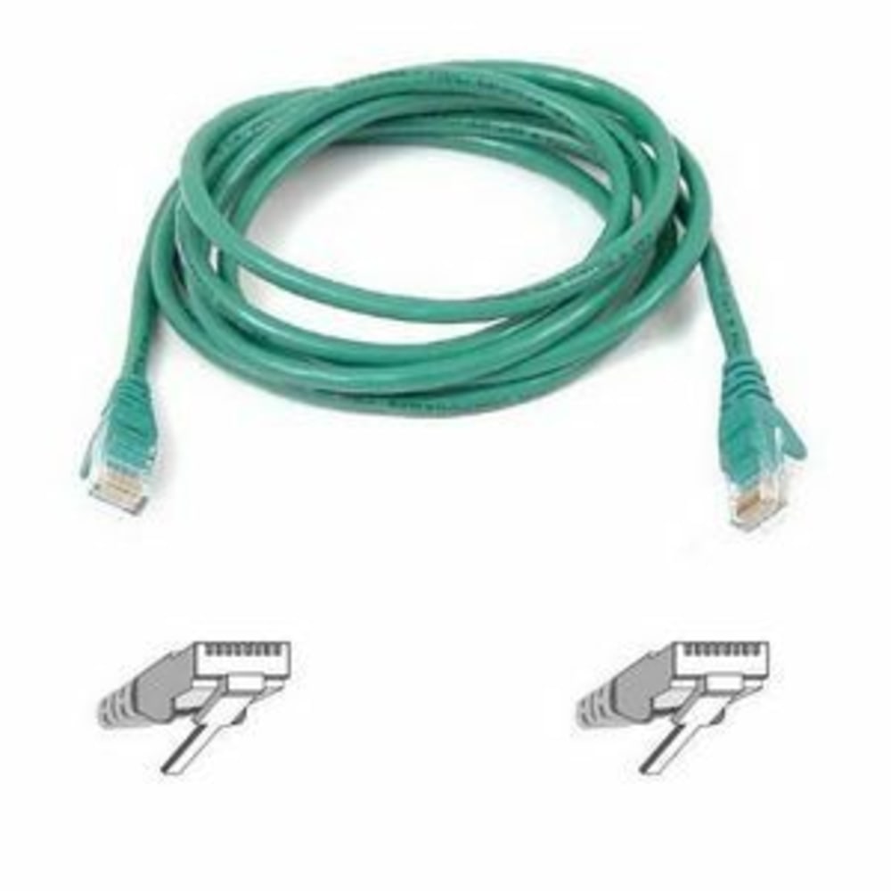 Belkin Cat5e Patch Cable - RJ-45 Male Network - RJ-45 Male Network - 10ft - Green, A3L79110GRN MPN:A3L791-10-GRN