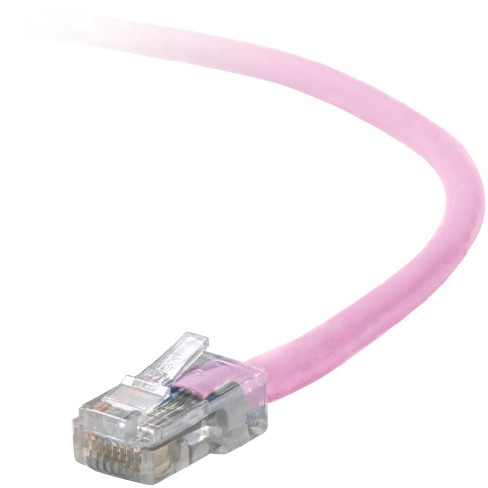 Belkin Cat. 5E UTP Patch Cable - RJ-45 Male - RJ-45 Male - 10ft - Pink MPN:A3L791-10-PNK-S