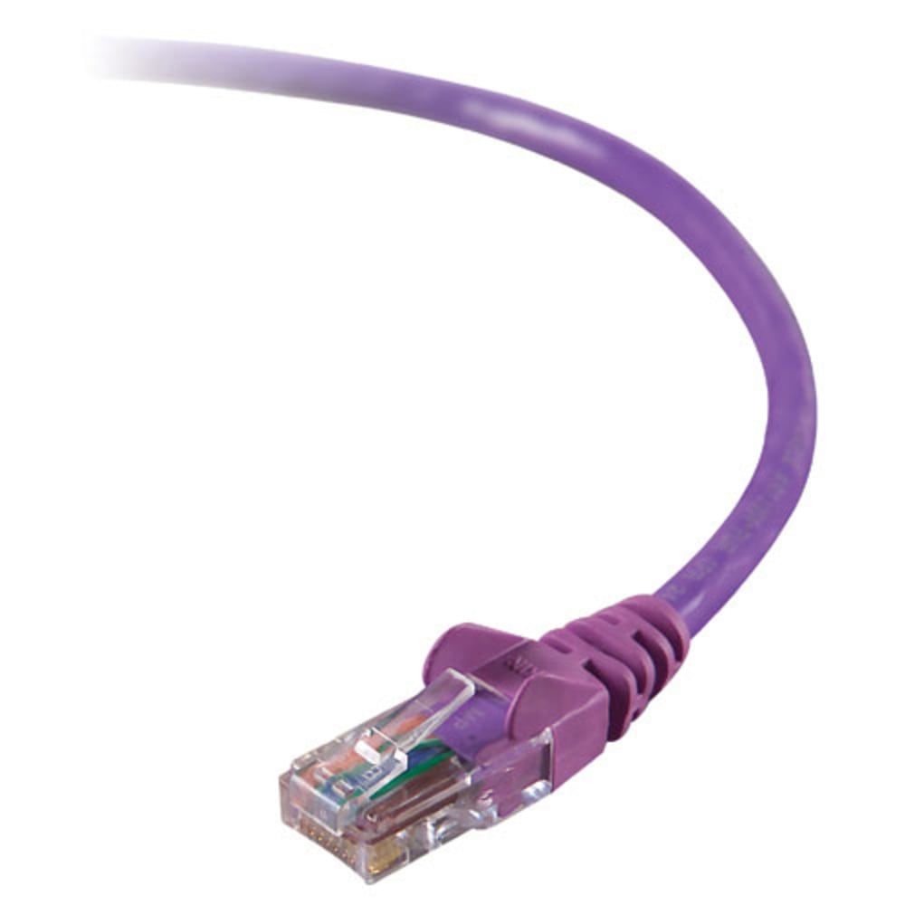 Belkin - Patch cable - RJ-45 (M) to RJ-45 (M) - 12 ft - UTP - CAT 5e - molded - purple - for Omniview SMB 1x16, SMB 1x8; OmniView SMB CAT5 KVM Switch MPN:A3L791-12-PUR