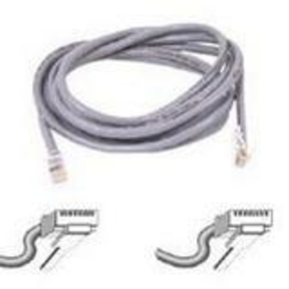 Belkin Cat. 5E UTP Patch Cable - RJ-45 Male - RJ-45 Male - 15ft - Gray MPN:A3L791-15