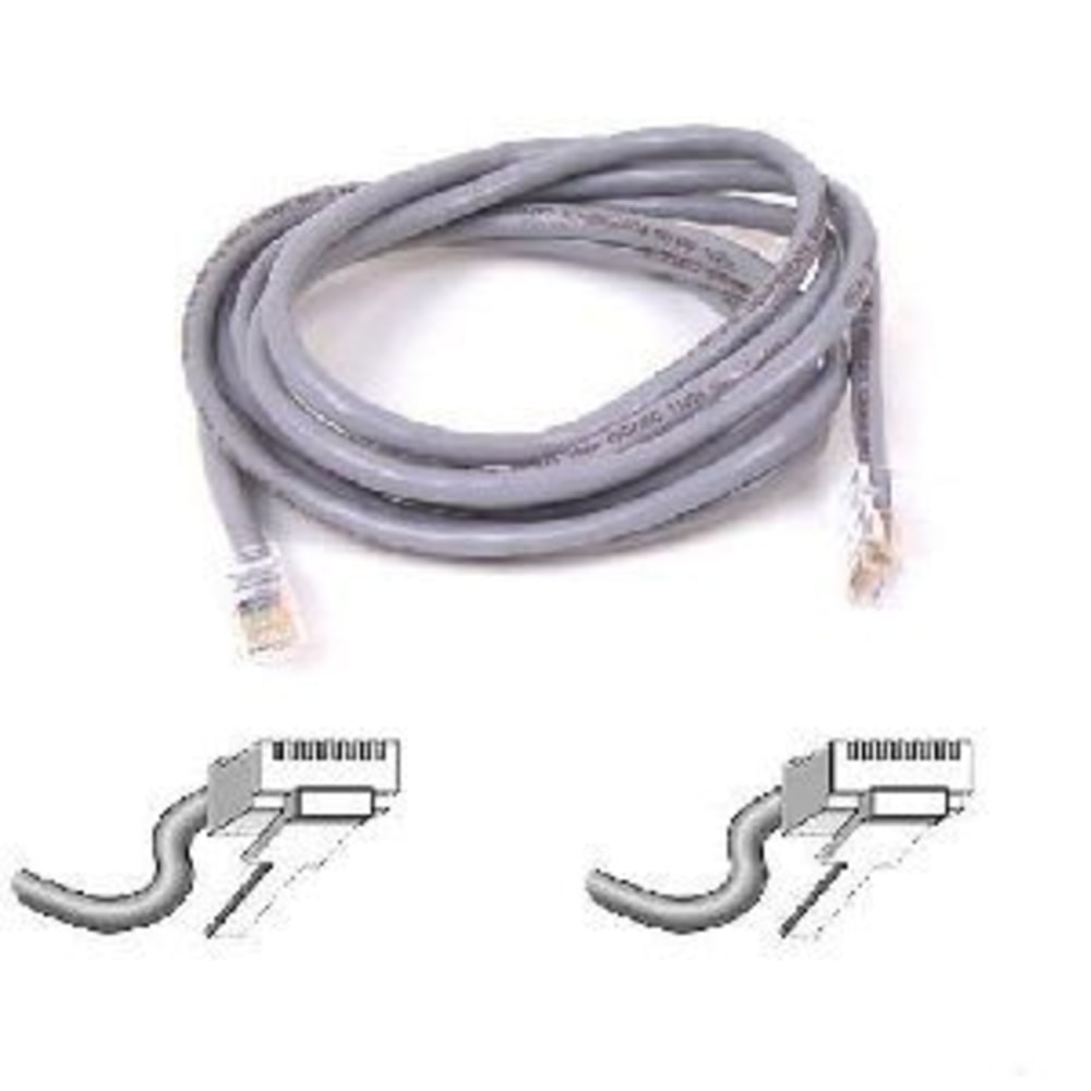 Belkin Cat. 5E UTP Patch Cable - RJ-45 Male - RJ-45 Male - 18in - Gray MPN:A3L791-18INCH