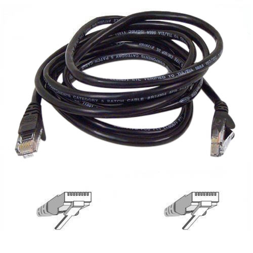 Belkin Patch Cord - RJ-45 Male - RJ-45 Male - 20ft - Black MPN:A3L791-20-BLK-S