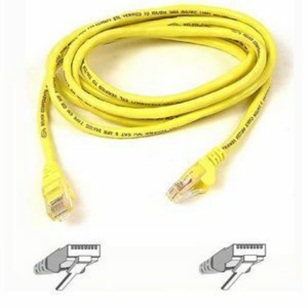 Belkin Cat5e Patch Cable - RJ-45 Male Network - RJ-45 Male Network - 20ft - Yellow MPN:A3L791-20-YLW-S