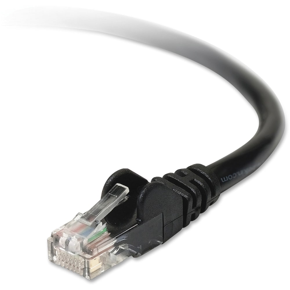 Belkin - Patch cable - RJ-45 (M) to RJ-45 (M) - 25 ft - UTP - CAT 5e - molded, snagless - black - - A3L79125BLKS MPN:A3L791-25-BLK-S