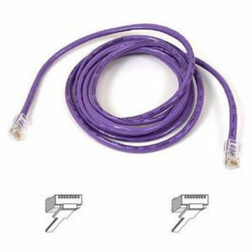 Belkin Cat5e Patch Cable - RJ-45 Male Network - RJ-45 Male Network - 25ft - Purple MPN:A3L791-25-PUR-S