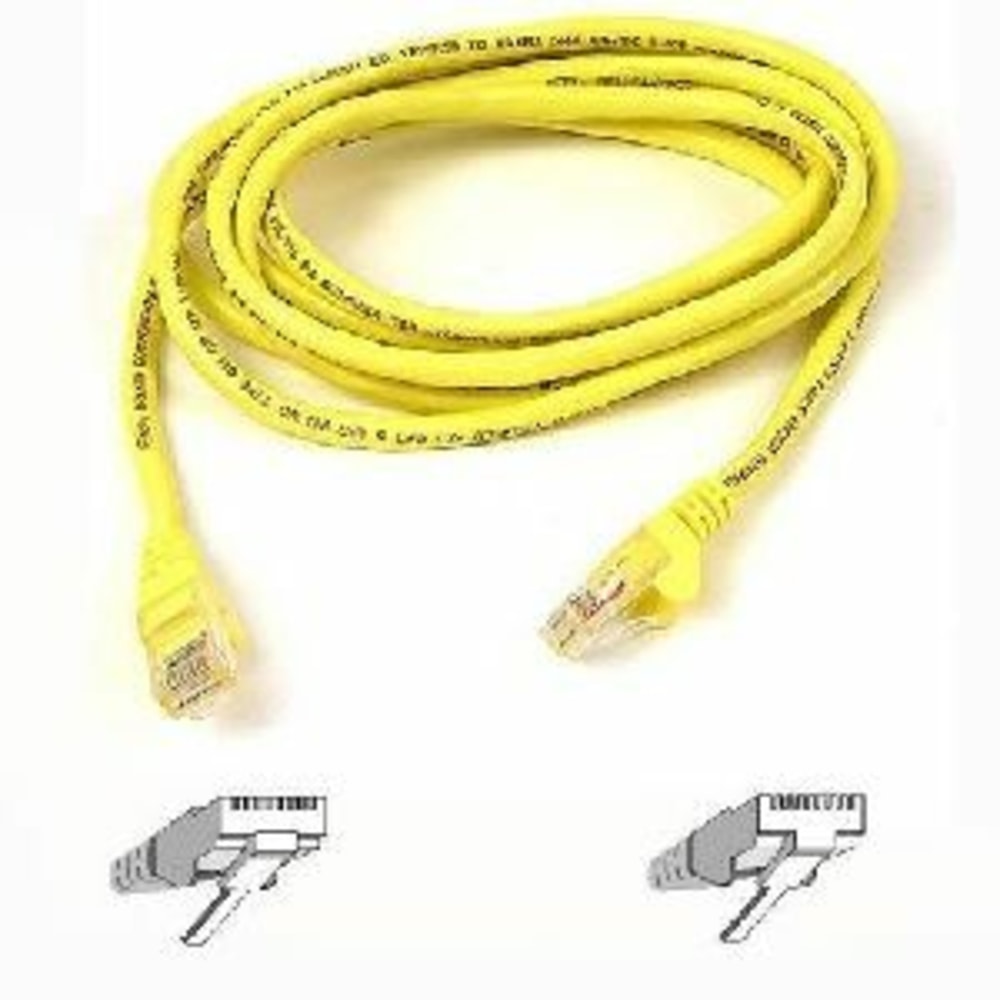 Belkin Cat. 5E UTP Patch Cable - RJ-45 Male - RJ-45 Male - 30ft - Yellow MPN:A3L791-30-YLW