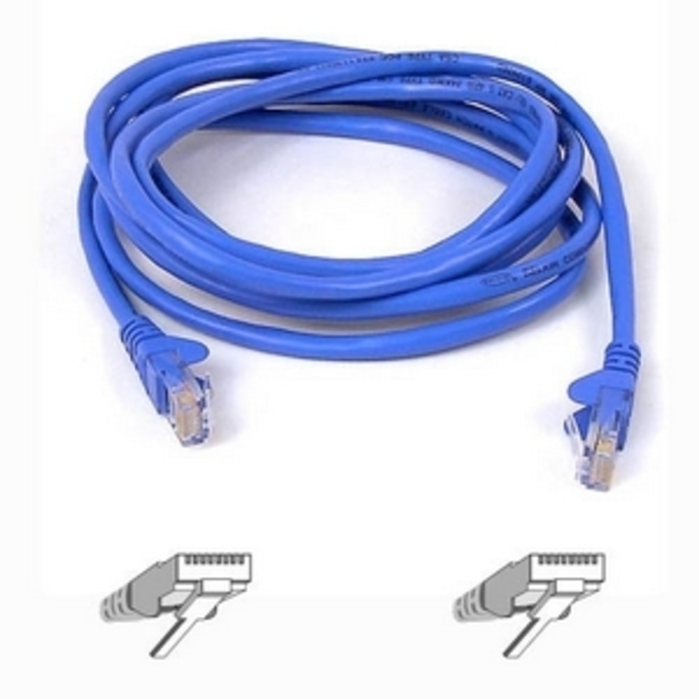 Belkin Cat5e Patch Cable - RJ-45 Male - RJ-45 Male - 35ft - Blue MPN:A3L791-35-BLU-S