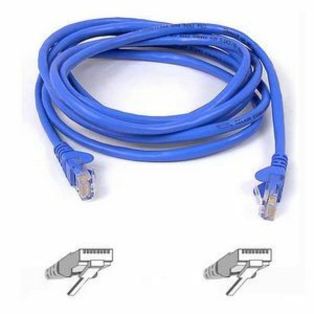 Belkin Cat5e Patch Cable - RJ-45 Male Network - RJ-45 Male Network - 40ft - Blue MPN:A3L791-40-BLU-S