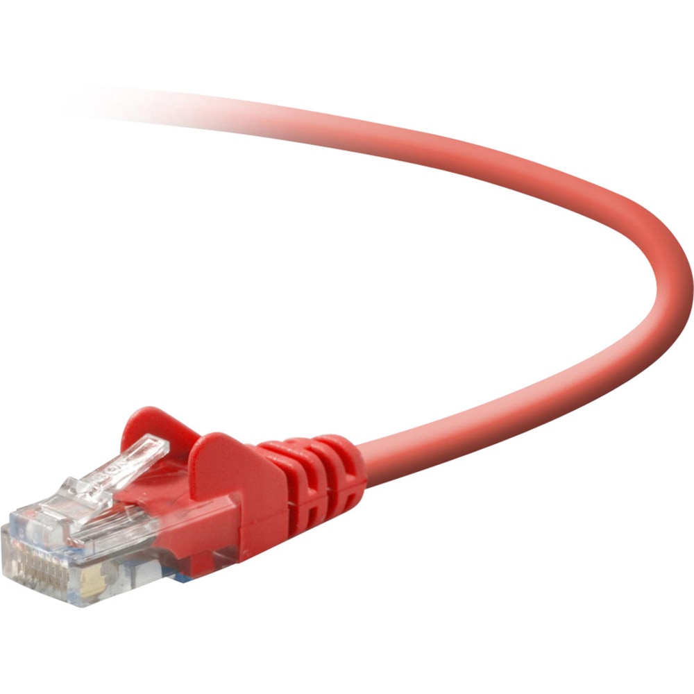 Belkin Cat. 5e Patch Cable - RJ-45 Male - RJ-45 Male - 7ft - Red MPN:A3L791B07-RED-S