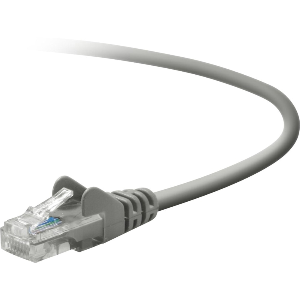 Belkin Cat. 5E UTP Patch Cable - RJ-45 Male - RJ-45 Male - 10ft - Gray MPN:A3L791B10-S