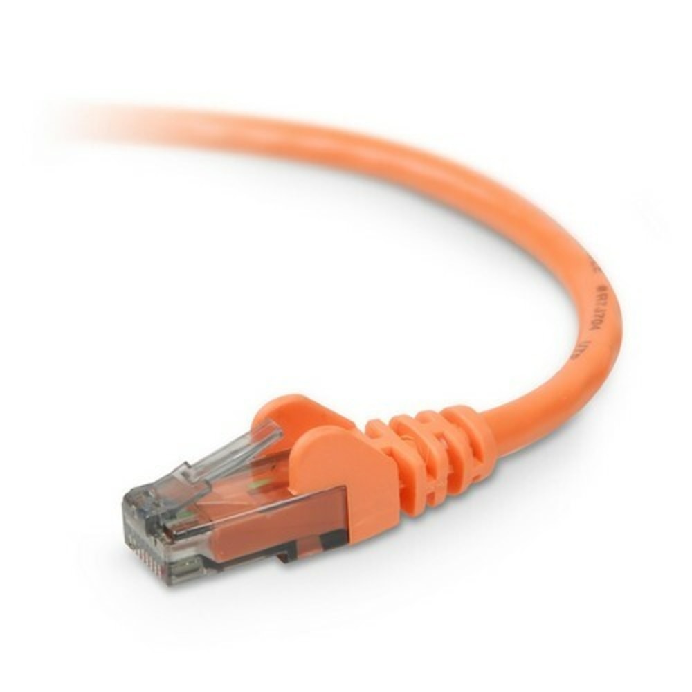 Belkin Cat. 6 Patch Cable - RJ-45 Male - RJ-45 Male - 1ft - Orange MPN:A3L980-01-ORG-S