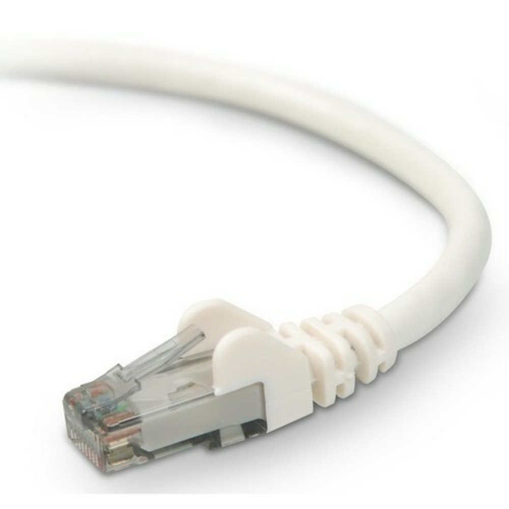 Belkin 1ft CAT6 Ethernet Patch Cable Snagless, RJ45, M/M, White - Patch cable - RJ-45 (M) to RJ-45 (M) - A3L98001WHTS MPN:A3L980-01-WHT-S