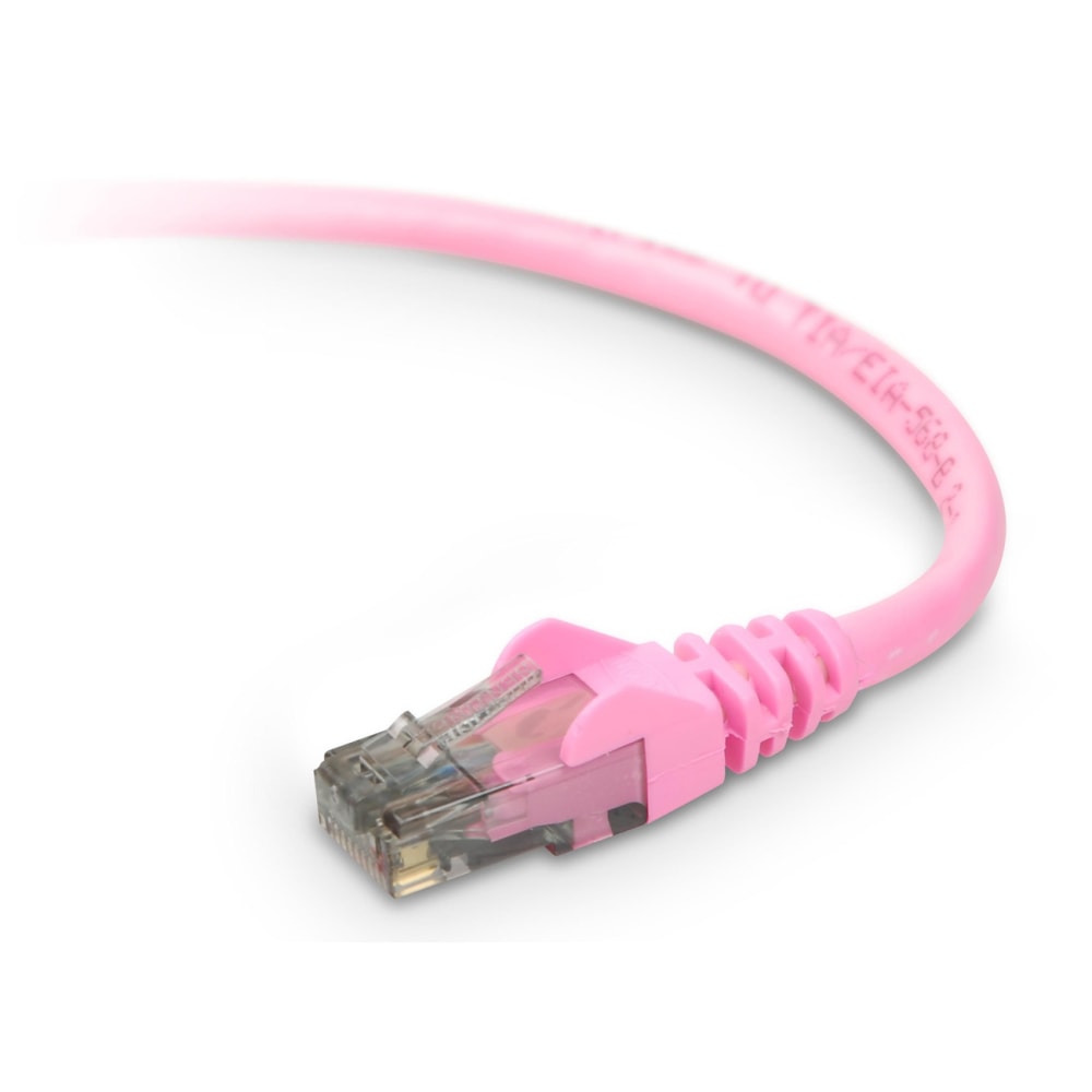 Belkin Cat.6 High Performance UTP Stranded Patch Cable - RJ-45 Male - RJ-45 Male - 4ft - Pink MPN:A3L980-04-PNK-S