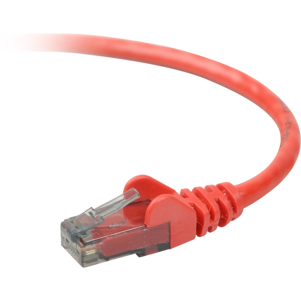 Belkin Cat.6 Patch Cable - RJ-45 Male - RJ-45 Male - 4ft - Red MPN:A3L980-04-RED-S