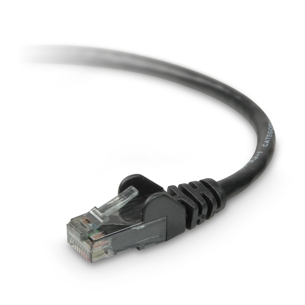 Belkin 6ft Cat6 Snagless Molded Patch Cable RJ45 - patch cable - ethernet - 6 ft - black - RJ-45 Male - Male - 6ft - Black MPN:A3L980-06-BLK-S
