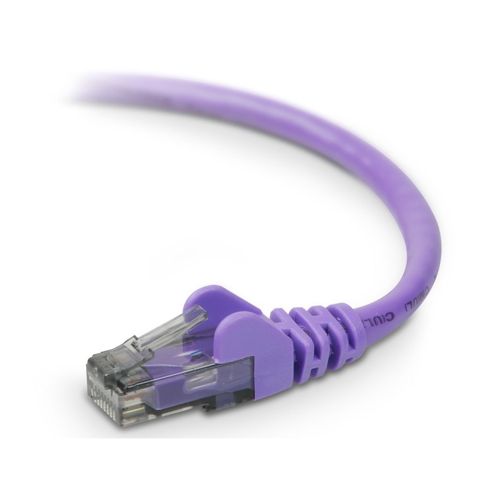 Belkin High Performance - Patch cable - RJ-45 (M) to RJ-45 (M) - 6 ft - UTP - CAT 6 - molded, snagless - purple - - A3L98006PURS MPN:A3L980-06-PUR-S