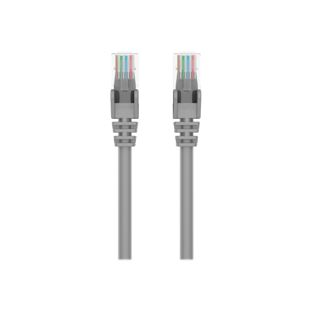 Belkin - Patch cable - RJ-45 (M) to RJ-45 (M) - 6 in - 0.2 in - UTP - CAT 6 - molded, snagless, stranded - gray MPN:A3L980-06IN-S