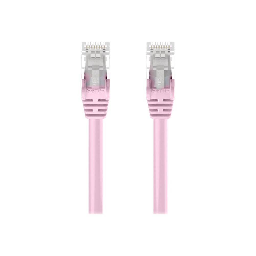 Belkin - Patch cable - RJ-45 (M) to RJ-45 (M) - 6 in - 0.2 in - UTP - CAT 6 - molded, snagless, stranded - pink MPN:A3L980-06INPNKS