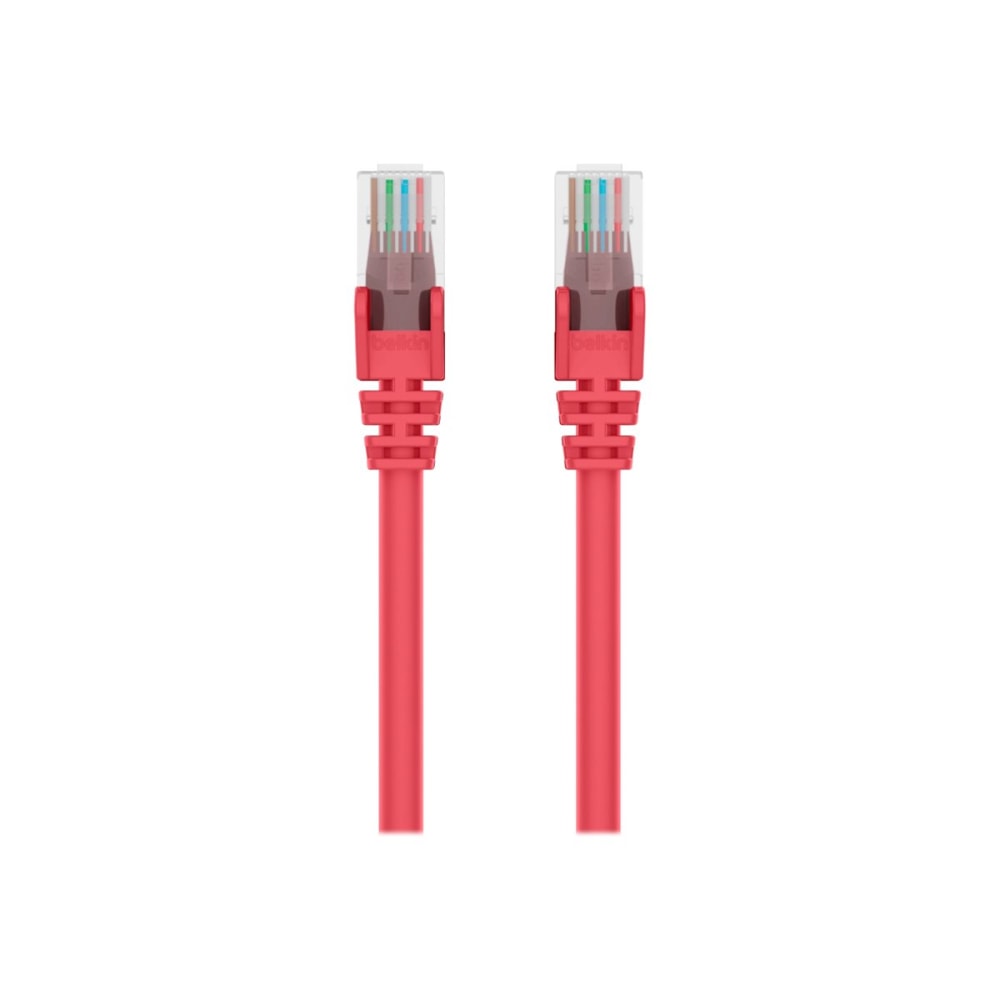 Belkin - Patch cable - RJ-45 (M) to RJ-45 (M) - 6 in - 0.2 in - UTP - CAT 6 - molded, snagless, stranded - red MPN:A3L980-06INREDS