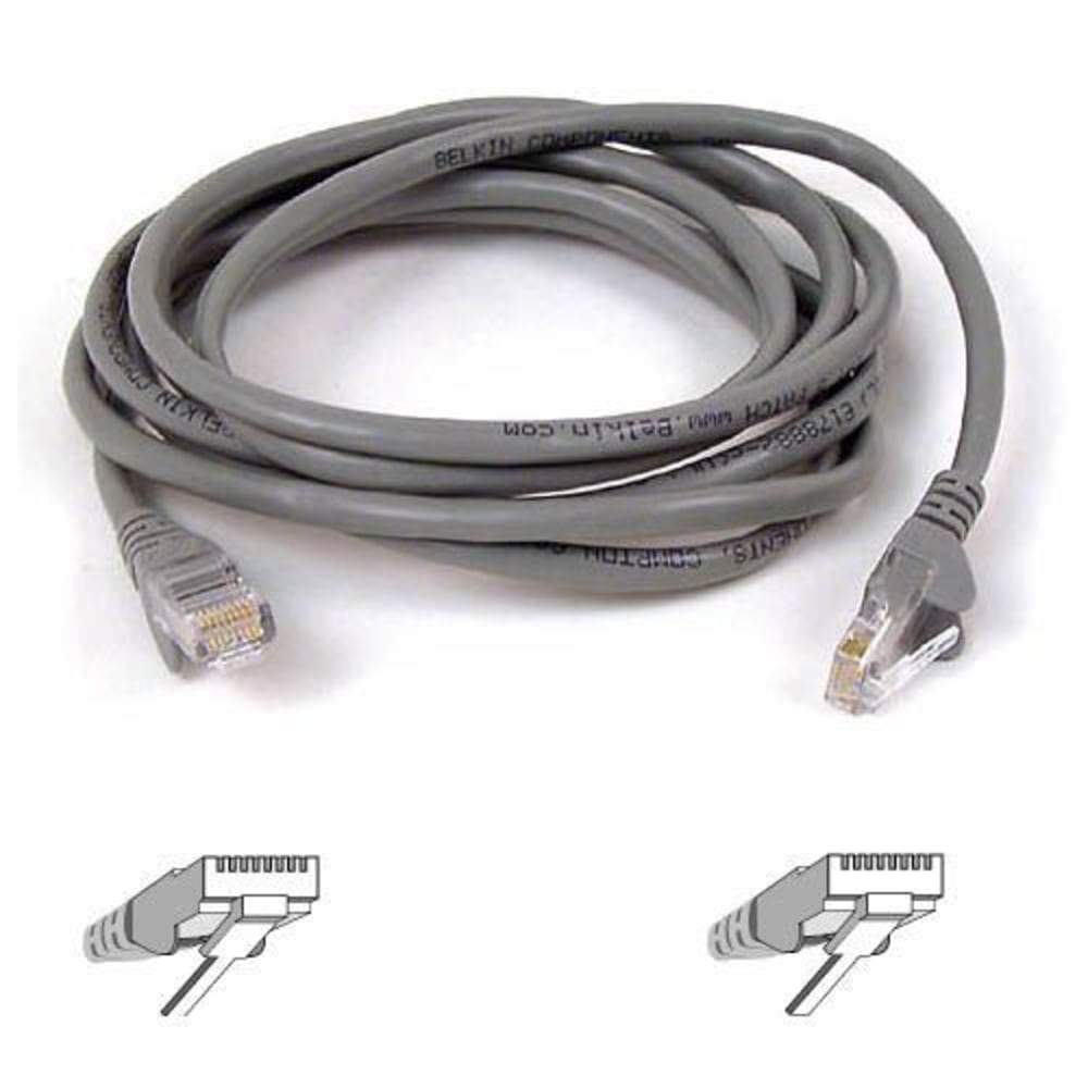 Belkin Cat6 Patch Cable - RJ-45 Male Network - RJ-45 Male Network - 10ft - Gray MPN:A3L980-10-S