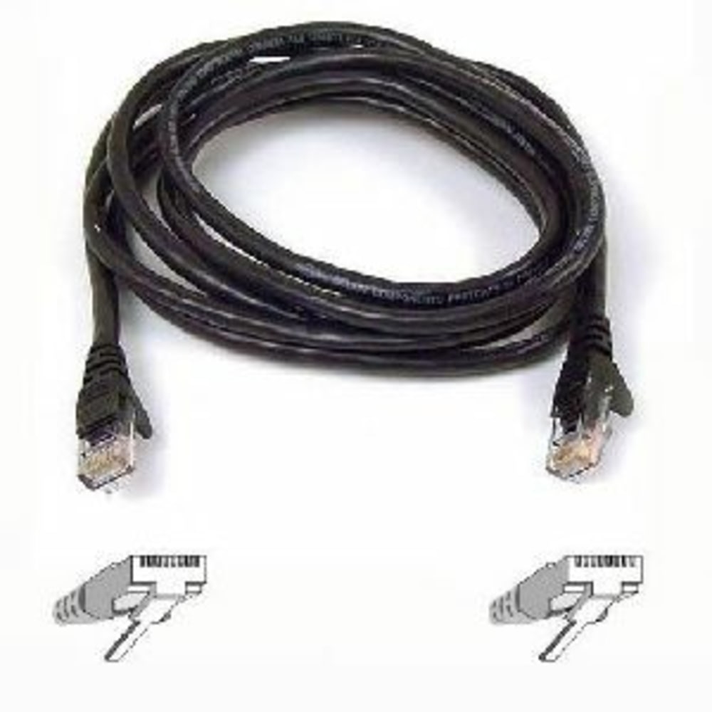 Belkin 100ft Cat6 Snagless Molded Patch Cable RJ45 - patch cable - ethernet - black - RJ-45 Male - RJ-45 Male - 100ft - Black MPN:A3L980-100-BLKS