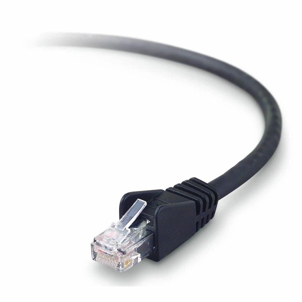Belkin High Performance Cat. 6 UTP Network Patch Cable - RJ-45 Male - RJ-45 Male - 12.14ft - Black MPN:A3L980-12-BLK-S