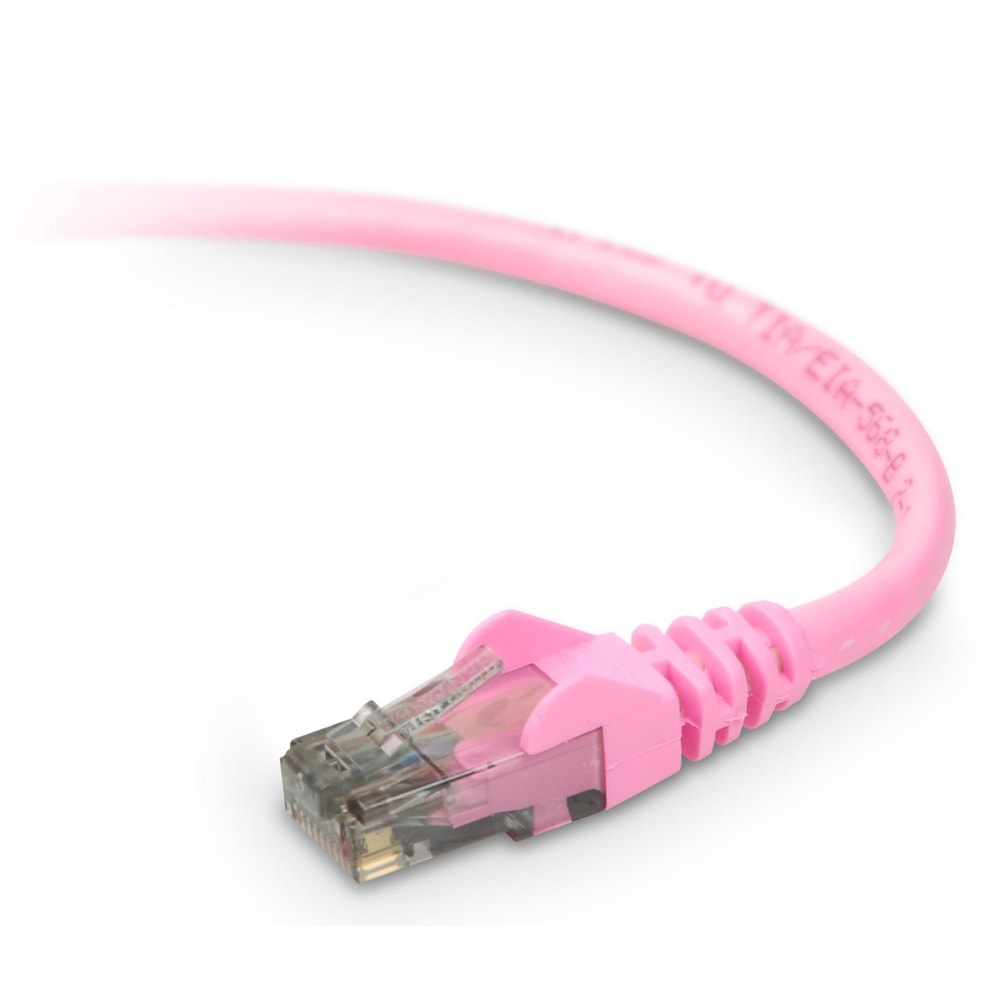 Belkin Cat.6 High Performance UTP Stranded Patch Cable - RJ-45 Male - RJ-45 Male - 15ft - Pink MPN:A3L980-15-PNK-S