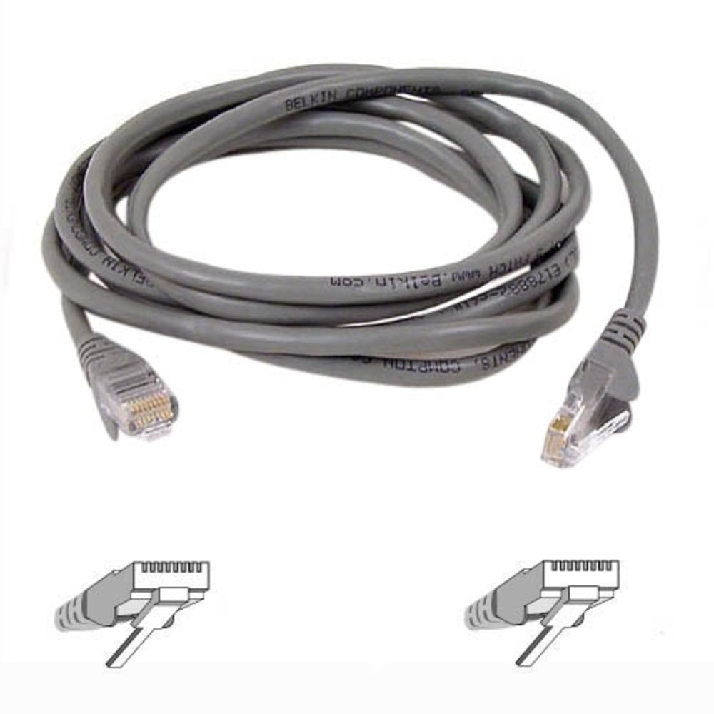 Belkin Cat6 UTP Patch Cable - RJ-45 Male - RJ-45 Male - 20ft - Gray MPN:A3L980-20-S