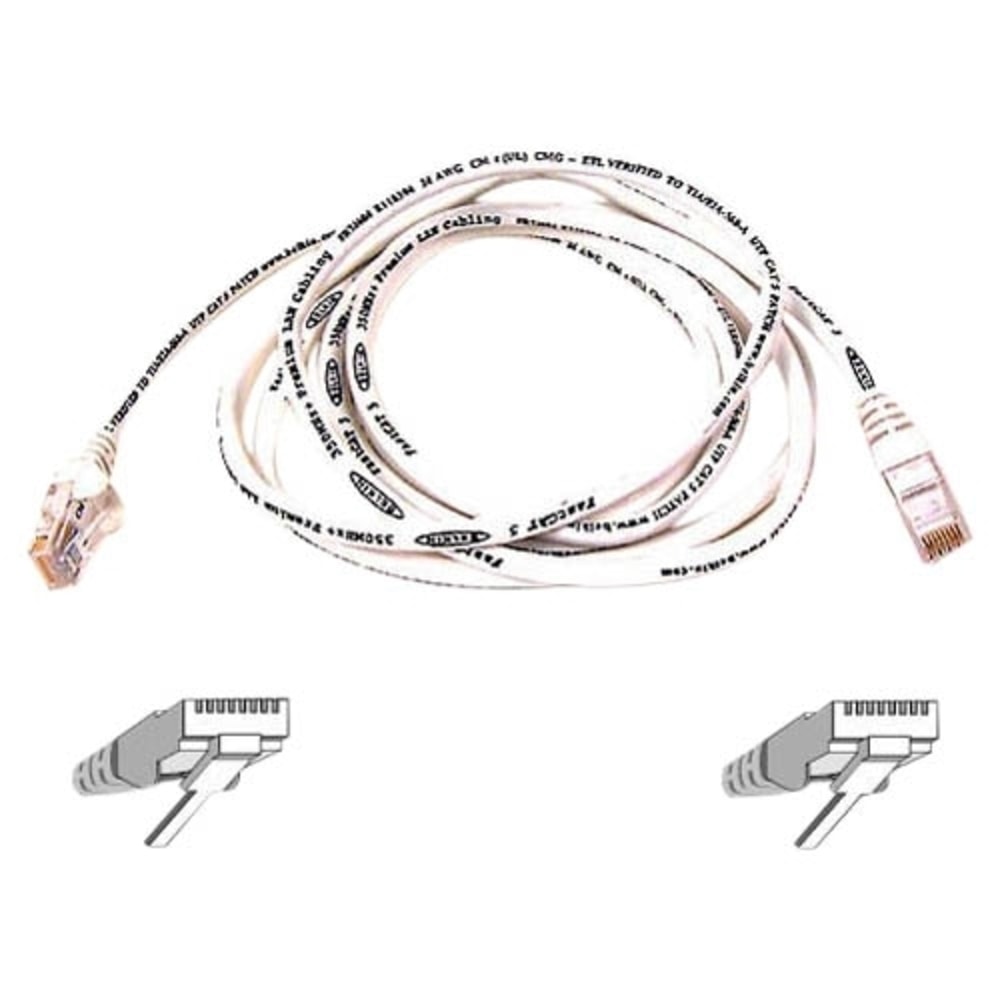 Belkin Cat.6 Snagless Patch Cable - RJ-45 - RJ-45 - 20ft - White MPN:A3L980-20-WHT-S