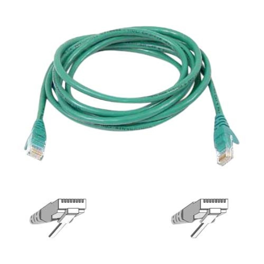 Belkin High Performance Cat6 Cable - RJ-45 Male - RJ-45 Male - 25ft - Green MPN:A3L980-25-GRN-S