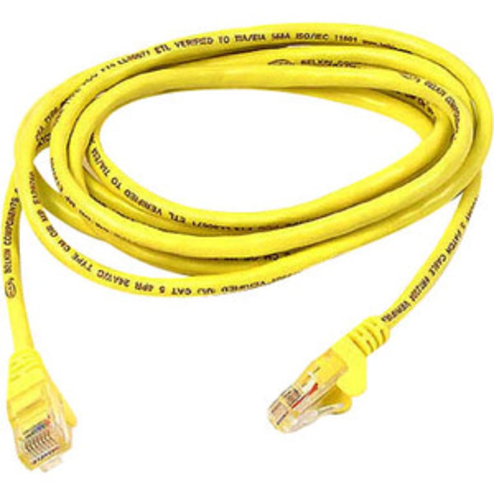 Belkin High Performance - Patch cable - RJ-45 (M) to RJ-45 (M) - 25 ft - UTP - CAT 6 - molded - yellow MPN:A3L980-25-YLW