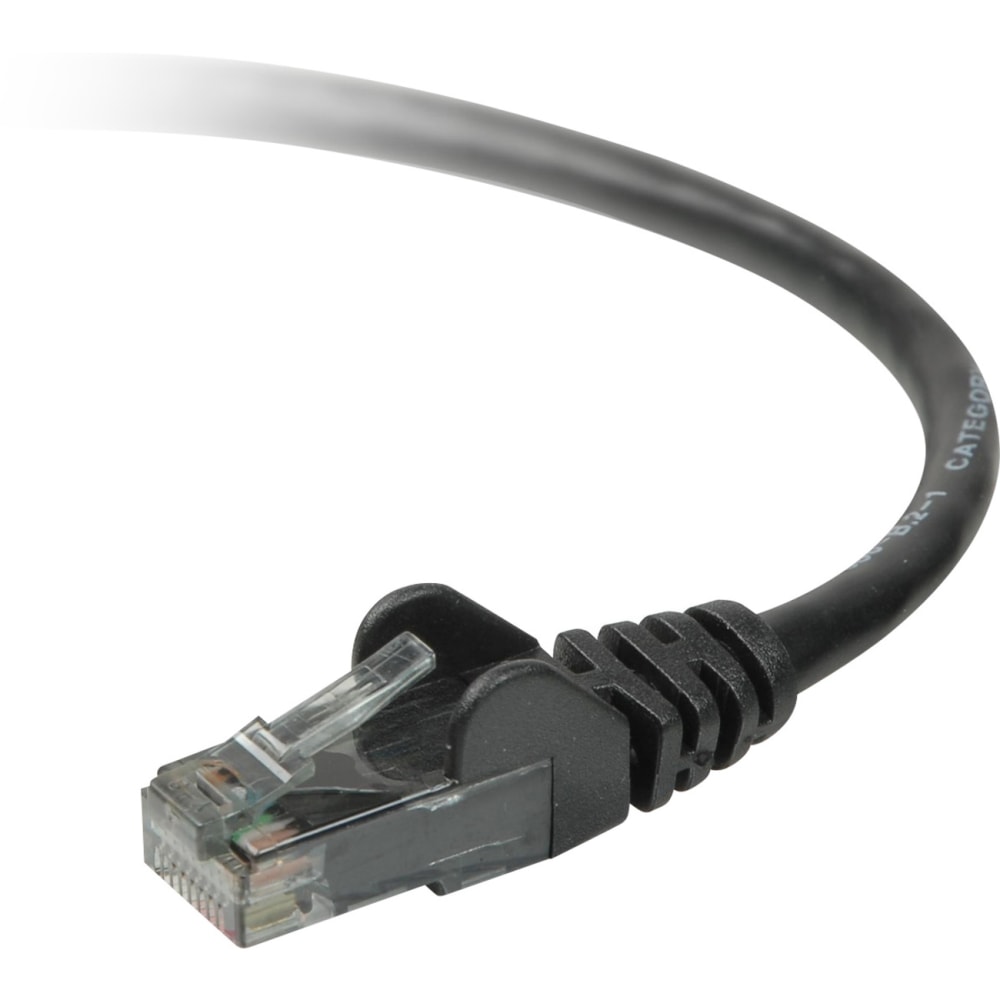 Belkin Cat. 6 UTP Patch Cable - RJ-45 Male - RJ-45 Male - 30ft - Black MPN:A3L980-30-BLK-S