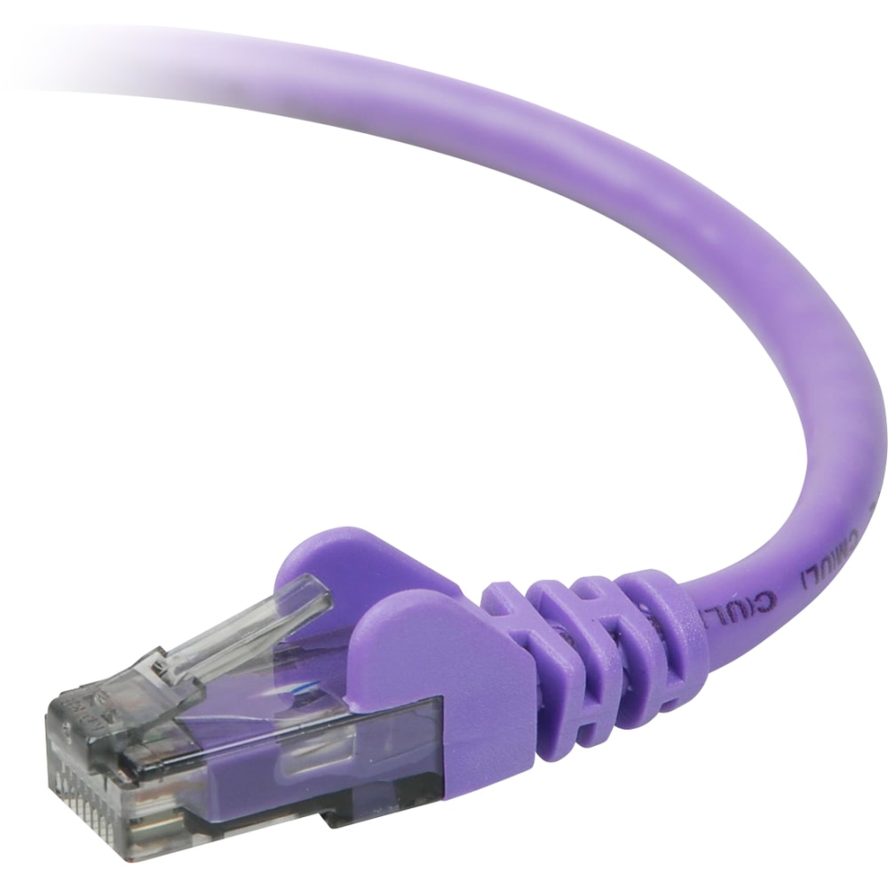Belkin Cat.6 Patch Cable - RJ-45 Male - RJ-45 Male - 50ft - Purple MPN:A3L980-50-PUR-S