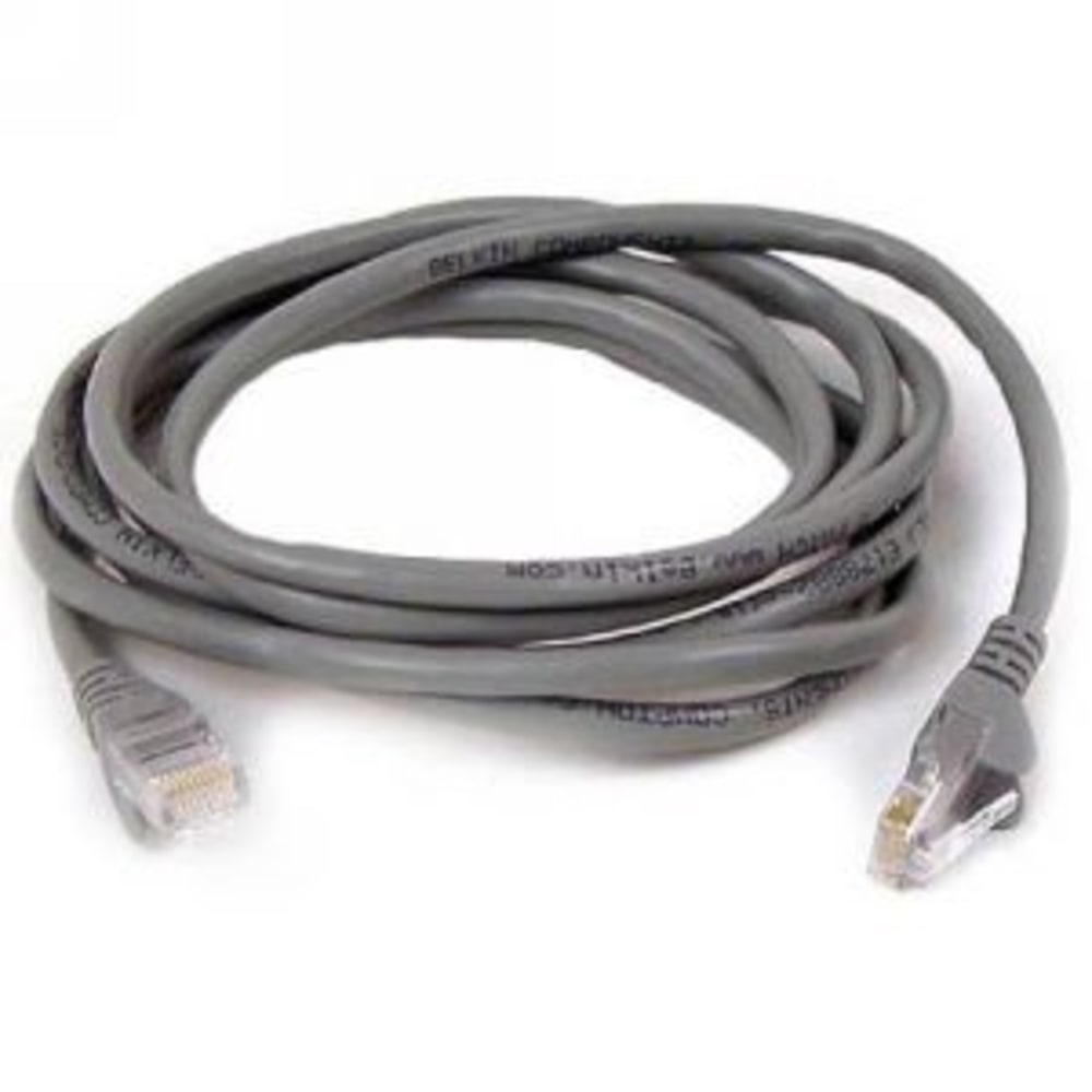 Belkin RJ45 Category 6 Snagless Patch Cable - Category 6 Network Cable - First End: 1x RJ-45 - Male - Second End: 1x RJ-45 - Male - Patch Cable - Gray MPN:A3L980-60-S