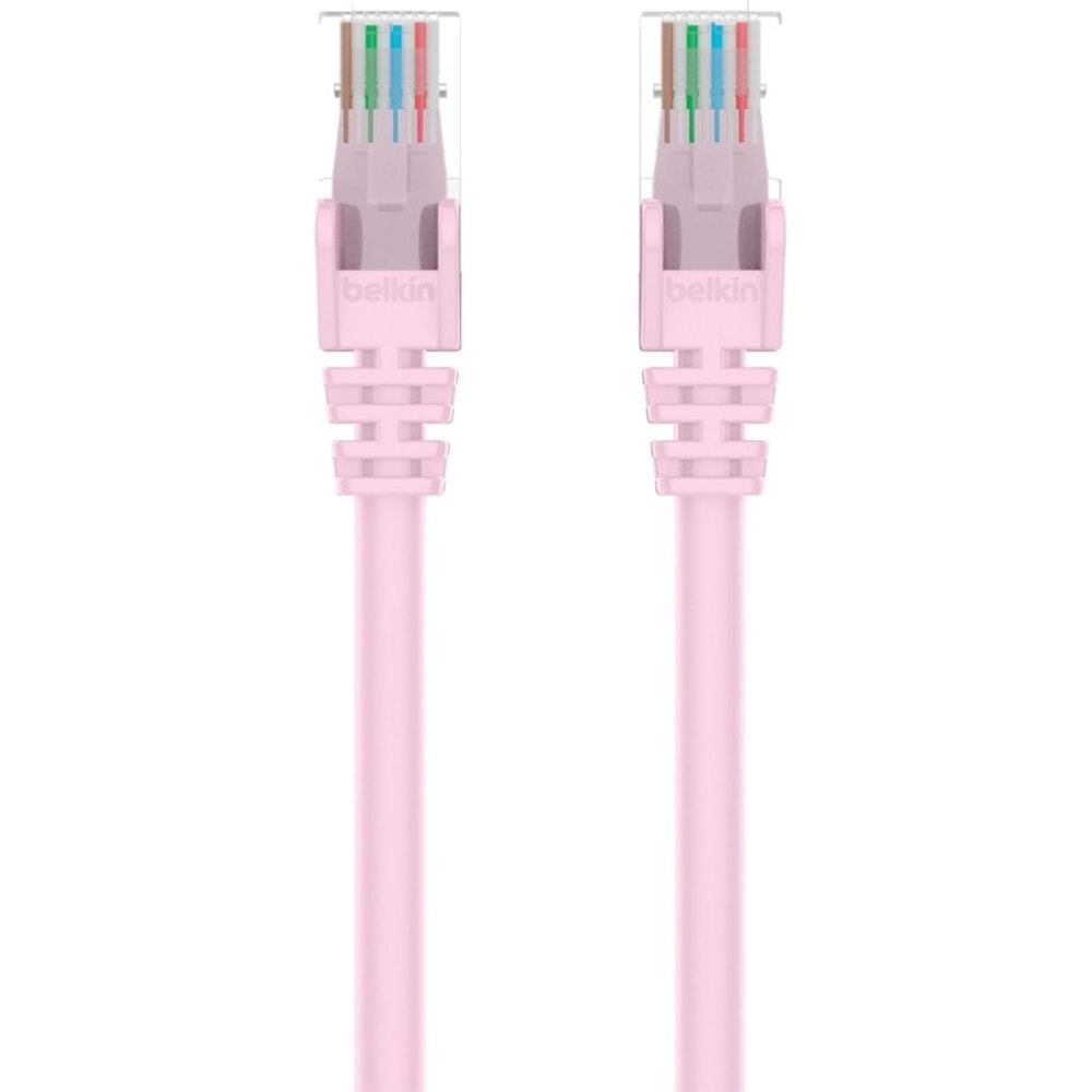 Belkin CAT6 Ethernet Patch Cable Snagless, RJ45, M/M - First End: 1x RJ-45 Male Network - Second End: 1x R - A3L98075PNKS MPN:A3L980-75-PNK-S