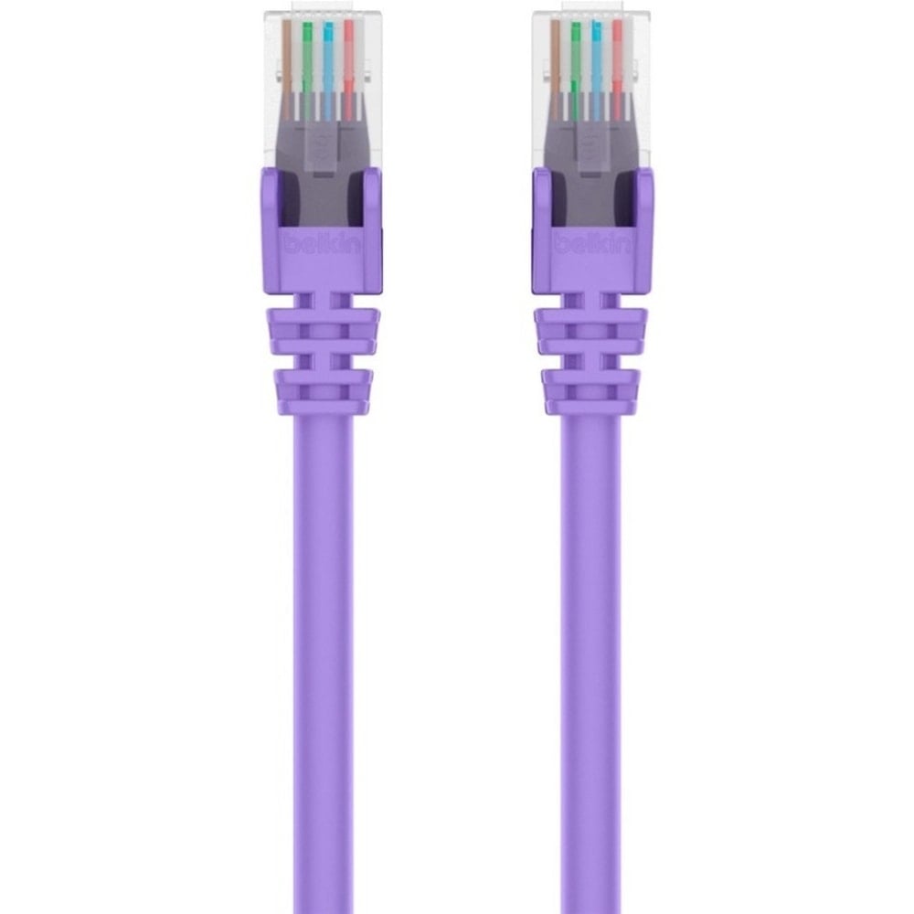 Belkin CAT6 Ethernet Patch Cable Snagless, RJ45, M/M - First End: 1x RJ-45 Male Network - Second End: 1x R - A3L98075PURS MPN:A3L980-75-PUR-S