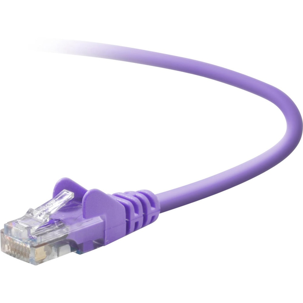 Belkin Cat. 5E UTP Patch Cable - RJ-45 Male - RJ-45 Male - 6ft - Purple MPN:A3X126-06-PUR-S