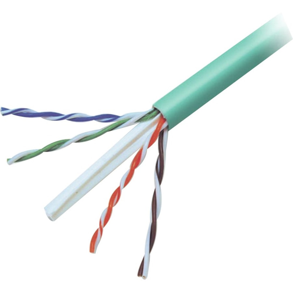 Belkin CAT6 Solid Bulk Cable, Plenum - 500 ft Category 6 Network Cable - A7L704500GRNP MPN:A7L704-500GRN-P
