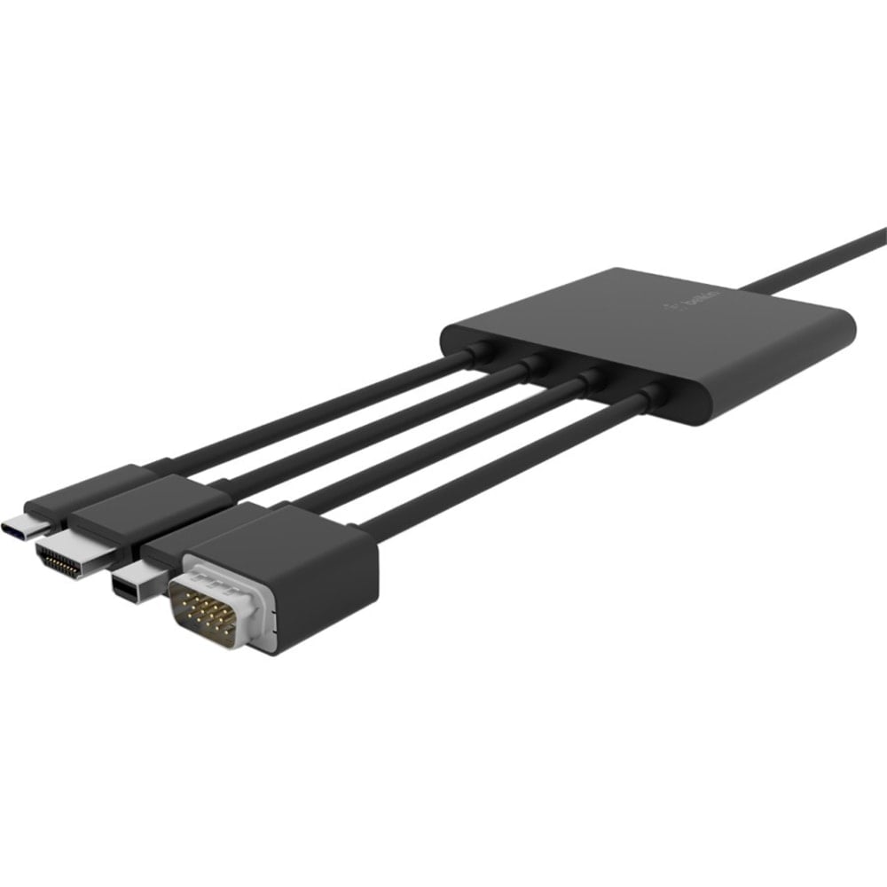 Belkin Multiport to HDMI Digital AV Adapter - 7.87 ft HDMI/Mini DisplayPort/USB/VGA A/V Cable - B2B166 MPN:B2B166