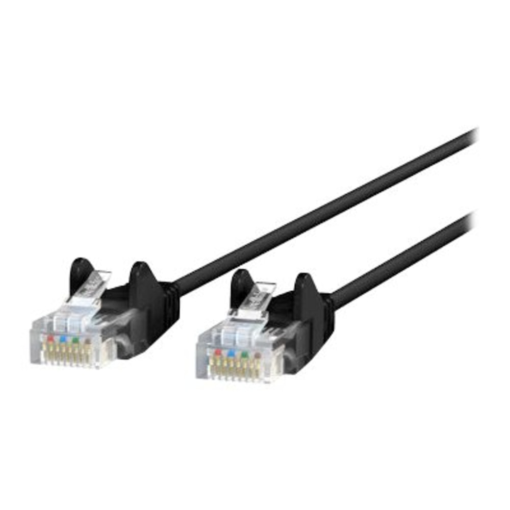 Belkin CAT6 Slim Gigabit Snagless UTP Ethernet Cable - 1 ft Category 6 Network Cable - CE001B01BLKS MPN:CE001B01-BLK-S